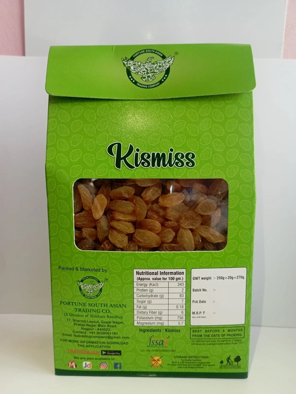 Rajbhog Fortune Cart Premium Raisins (Kismis) - Green