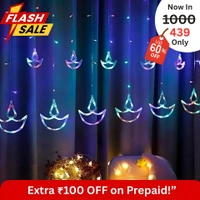Diya Curtain LED String Light - Multicolour