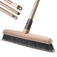 Fortune Cart Heavy Duty Push 3 in 1 Broom Brush with Telescopic Handle – Outdoor & Indoor Hard Surface Cleaning