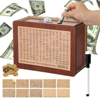 Fortune Cart ₹1,00,000 Savings Challenge Box – Wooden Digital Piggy Bank Vault for Adults & Kids | Smash to Unlock Your Goals!