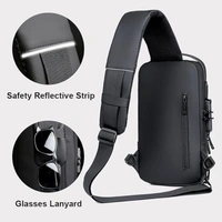 Fortune Cart Urban Nomad Smart Sling – Waterproof Anti-Theft Crossbody Backpack with USB Charging | Unisex Travel-Ready Utility Bag for College, Commute & Outdoor Adventures (Brown, 21x9x32 cm)