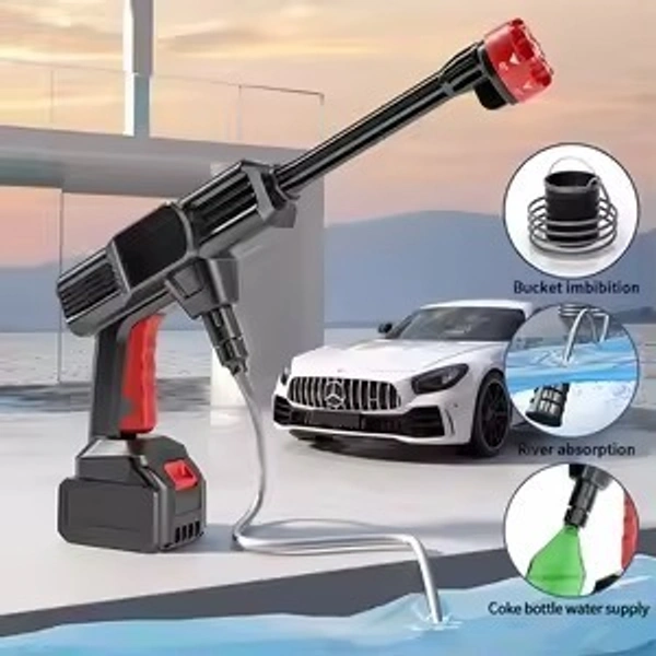 Fortune Cart Portable Wireless Car Washer with Foam Gun & Spray Nozzle – High Pressure Cleaning Kit