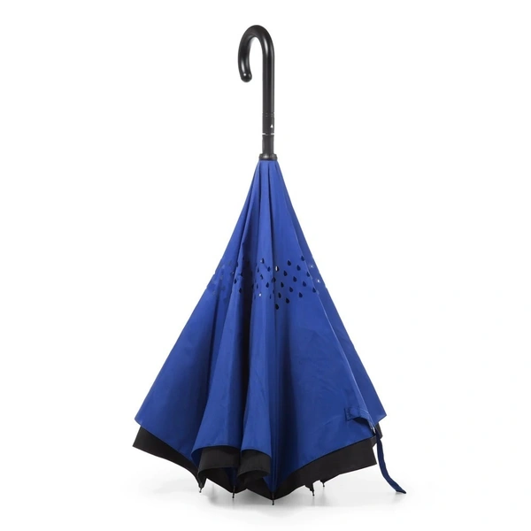Fortune Cart Reverse Folding Stick Umbrella – Windproof Inverted Design with Easy Grip Handle
