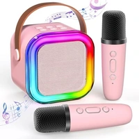 Fortune Cart Mini Bluetooth Karaoke Speaker with Mic, RGB Lights & Voice Effects – Kids Party Speaker