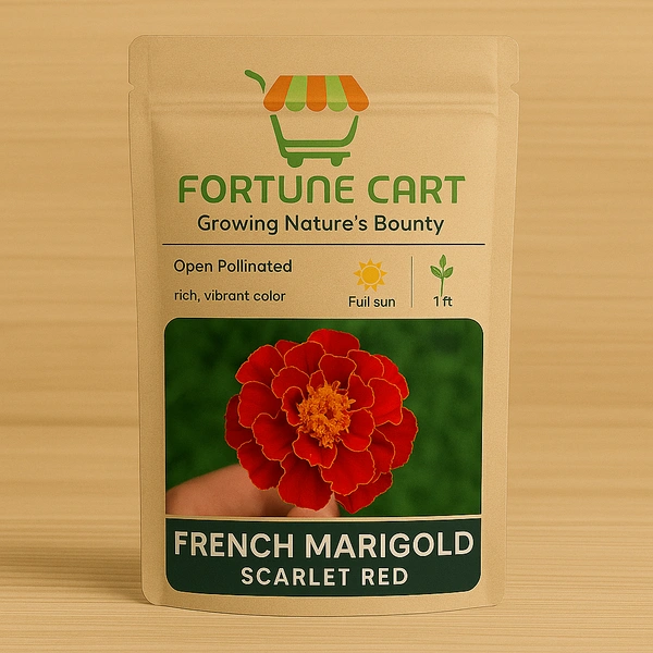 Fortune Cart French Marigold Scarlet Red Seeds