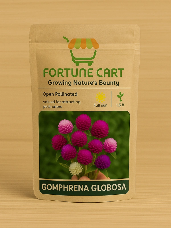 Fortune Cart Gomphrena Globosa Flower Seeds Mix
