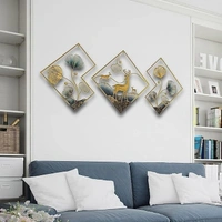 Indian Aesthetica INDIAN AESTHETICA Home Metal Wall Decor, Ginkgo Biloba Wrought Iron Wall Decoration, Golden Ginkgo Leaf Wall Hanging Decor with Frame Metal Art Wall Sculpture WA32 - 42L*7W*42H