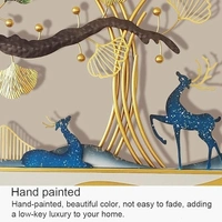 Indian Aesthetica INDIAN AESTHETICA Large 3D Room Wall Decor, 3D Handmade Metal Ginkgo Tree Leaf Wall Art Sculpture, Suitable for Living Room Bedroom Office Dining Room WA73 - 55L*8W*116H