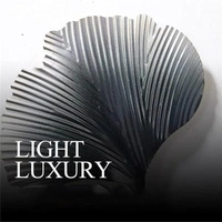 Indian Aesthetica INDIAN AESTHETICA Wall Decor Living Room Ginkgo Leaves and Deer Metal Wall Art Modern Aestheti Luxury Wall Sculptures for Bedroom Office Dining Room WA59 - 36L*10W*50H