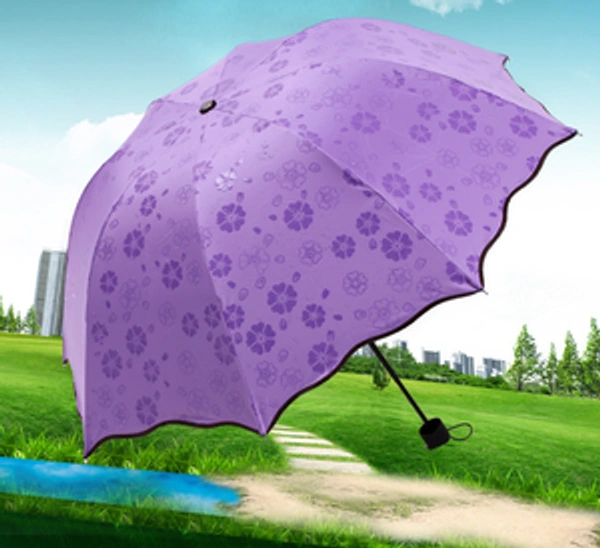 Fortune Cart Magic Umbrella with Color-Changing Floral Patterns – Automatic Rain Umbrella