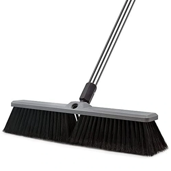 Fortune Cart Heavy Duty Push 3 in 1 Broom Brush with Telescopic Handle – Outdoor & Indoor Hard Surface Cleaning