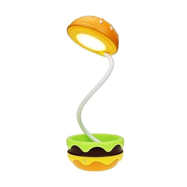 Fortune Cart Burger Table Lamp with Hidden Storage – Foldable LED Night Light for Bedroom & Study