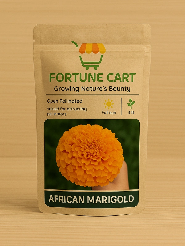 Fortune Cart African Marigold Flower Seeds Orange