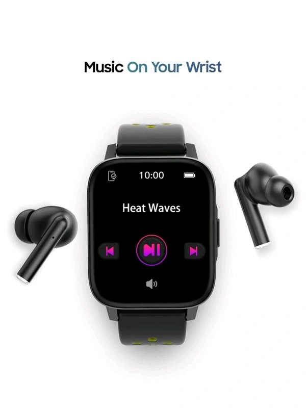 Tagg TAGG Verve Lite Smartwatch 1.69’’ HD Display | 10 Days Battery| Extra Sports Strap | 150+ Maximum Watch Face Library | Waterproof | 24 * 7 HeartRate & Blood Oxygen Tracking | Games & Calculator