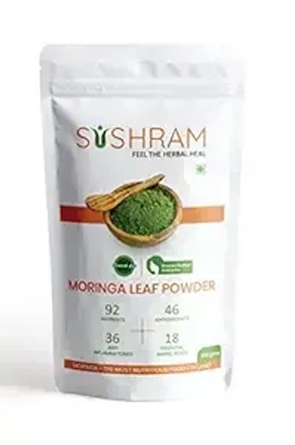 Sushram Agro International Moringa Leaf Powder, 100% Pure and Natural herbal Tea