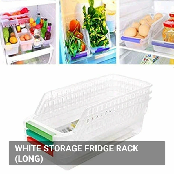 White Storage Fridge Rack (Long)