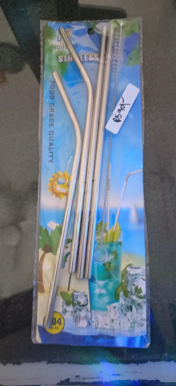 4 STAINLESS STEEL STRAWS