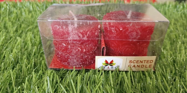SCENTED CANDLES (ROSE) - Maroon Flush