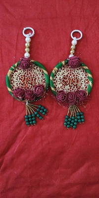 SHUBH LABH HANGING (WITH FLOWER) - Red