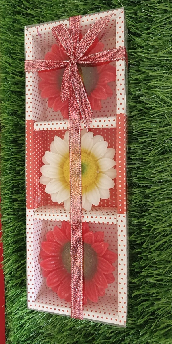 SUN FLOWER FLOTING CANDEL 3-piece Pack