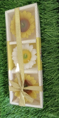 SUN FLOWER FLOTING CANDEL 3-piece Pack