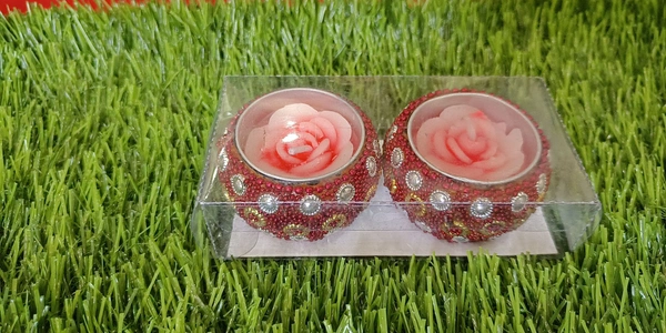 ROUND DECORATIVE ROSE CANDEL