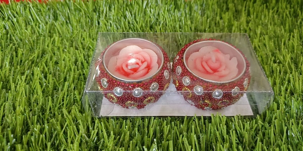 ROUND DECORATIVE ROSE CANDEL