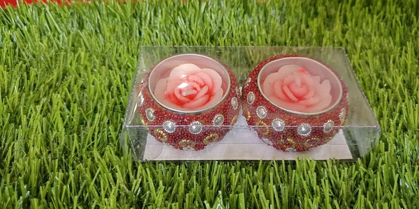 ROUND DECORATIVE ROSE CANDEL