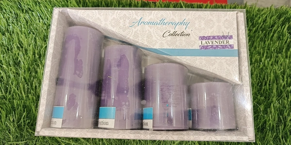 PILLAR LAVENDER AROMA CANDLE 