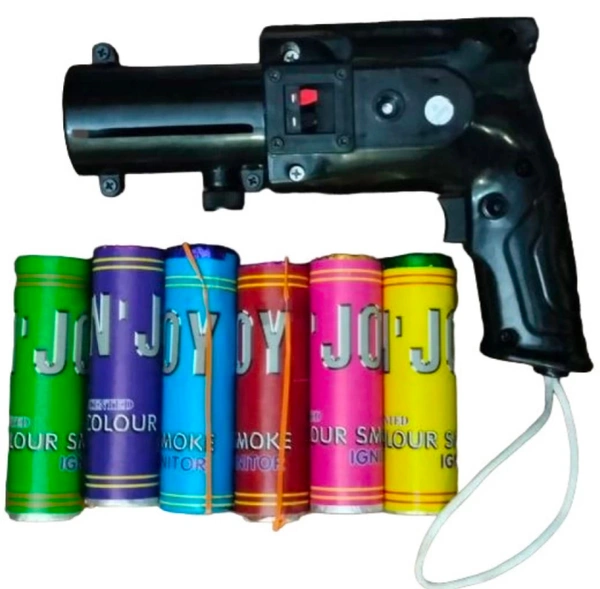 Electric Toy Gun for Holi 100% Natural and Herbal Gulal Toy Gun for All Age Groups No Water Needed to Play Holi with 6 Color 
