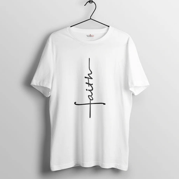 Attractive "Faith" 100% Cotton Men T-shirt - M