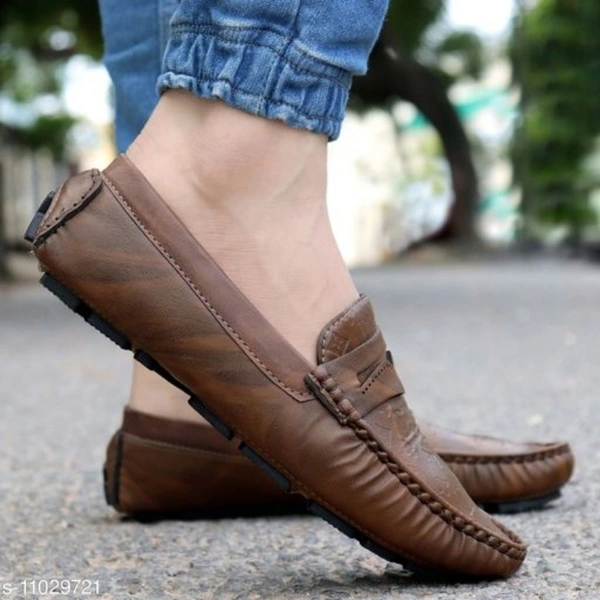 Brown Loafer Shoes For Men - IND-6