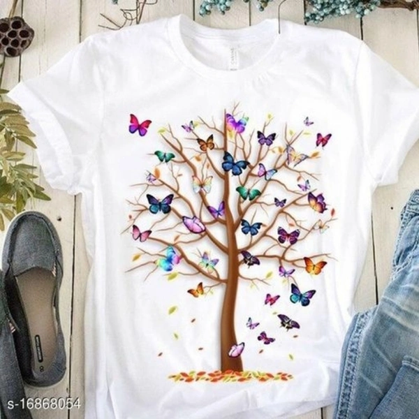 Classy White T-Shirts For Women - M