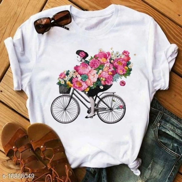 Classy White T-Shirts For Women - M