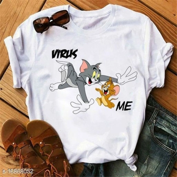 Classy White T-Shirts For Women - M