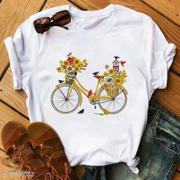 Classy White T-Shirts For Women - S