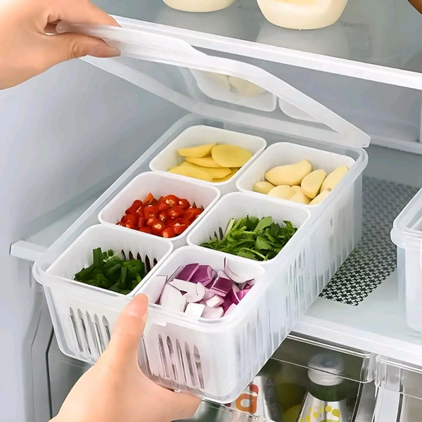 Fridge Storage Box - White, 12 Inges