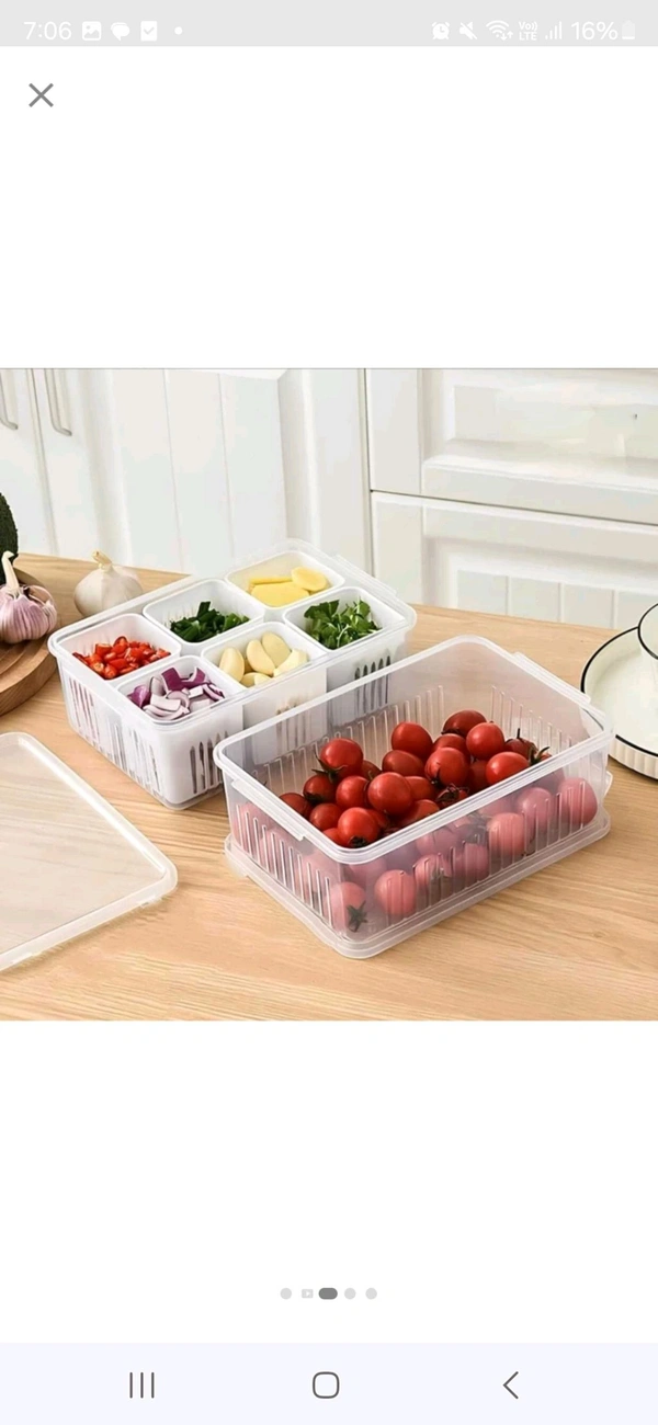 Fridge Storage Box - White, 12 Inges