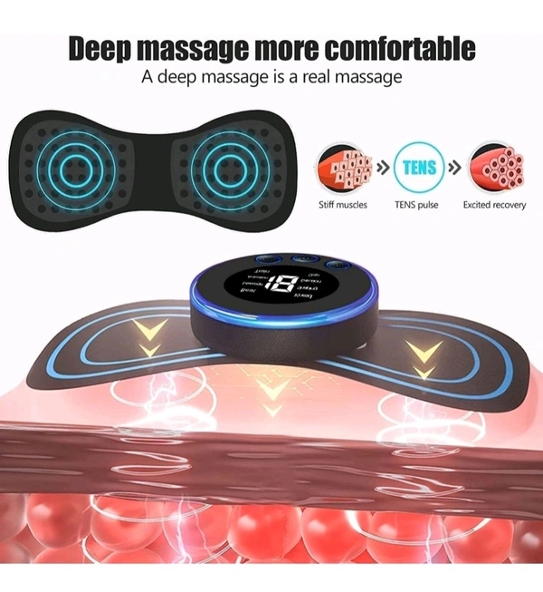 Pain Relife Massager - Black, 7 Inges
