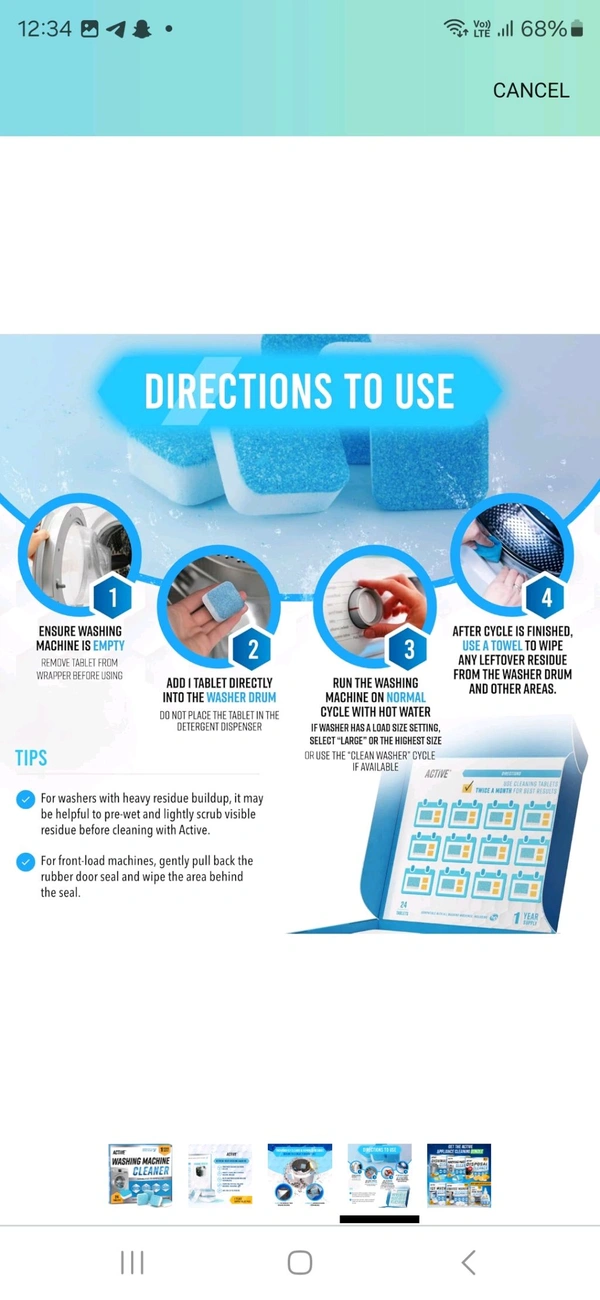 Wachine Machine Tablets - White, 6