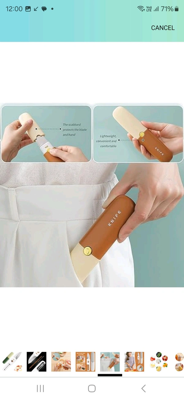 Two In One Knife - Green, 6 Inges