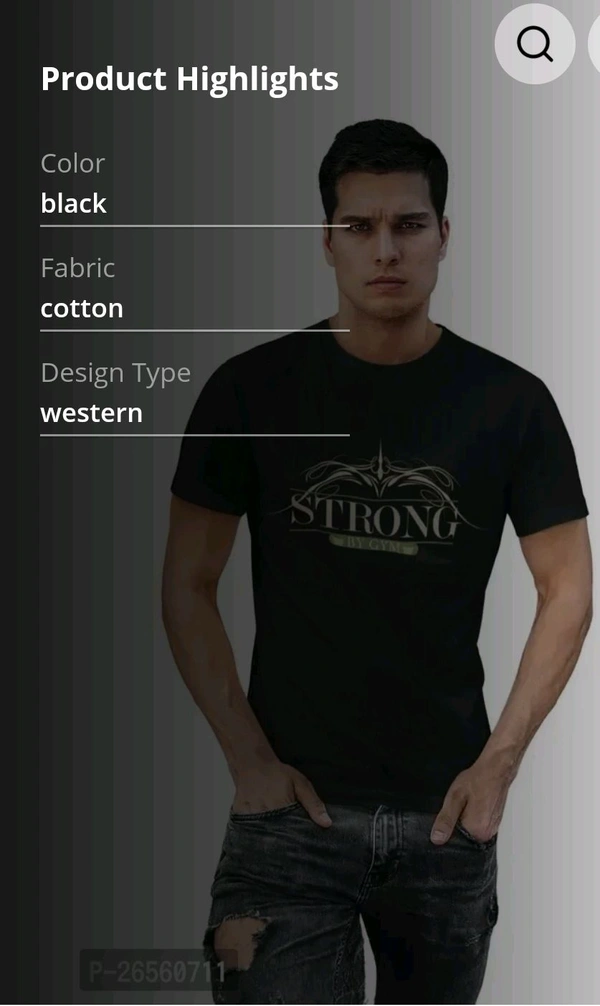  Black T Shirt  - Black, M
