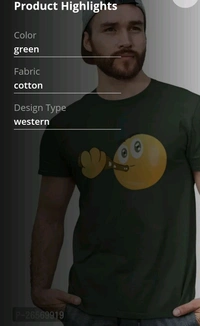 Blue T Shirt  - Green, M