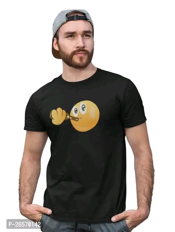 Blue T Shirt  - Black, L