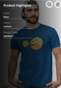 Blue T Shirt  - Blue, Xl