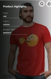 Blue T Shirt  - Red, Xl