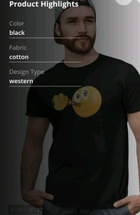 Blue T Shirt  - Black, Xl