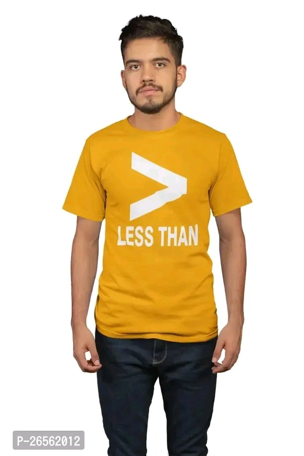 Yellow Cotton T Shirt  - Yellow, M