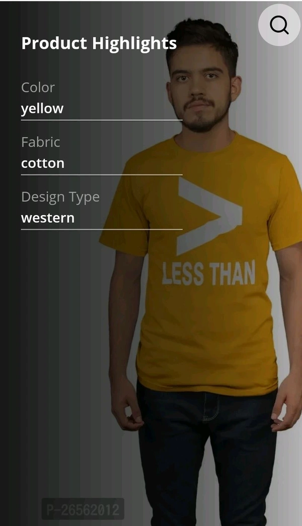 Yellow Cotton T Shirt  - Yellow, M