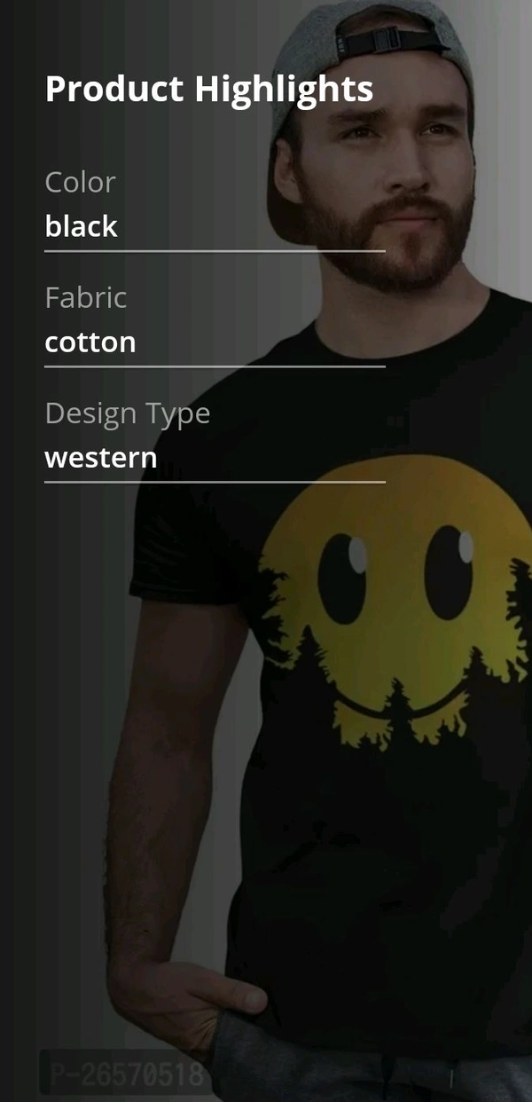  Black Western T Shirt  - L